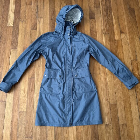 Patagonia Jackets & Blazers - Patagonia Hooded Trench Raincoat Torrentshell Women's Blue Size M